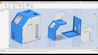 Autodesk inventor Create Steel Cabinet Advanced  EXERCISE 108