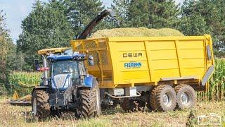 1 of 25 New Holland T7 Blue Power | Mais 2021 | New Holland FR700 | Loonbedrijf Fierens