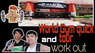 WORLD GYM TAIWAN tour and quick workout with my friend