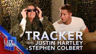 “Tracker” Star Justin Hartley Helps Stephen Colbert Recover His Lost Mug