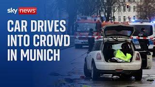 'Major police operation' after driver rams into crowd in Munich