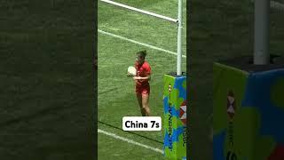 What a dummy Dou Xinrong take BOW ‍  Dou Xinrong  scores  Ca#AsiaRugby #HSBCSVNS | #HSBCSVNSCPT