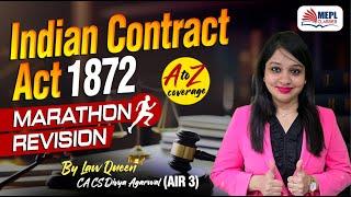 INDIAN CONTRACT ACT - Marathon Revision By Divya Agarwal Mam For CA/CS/CMA Foundation/Inter | MEPL