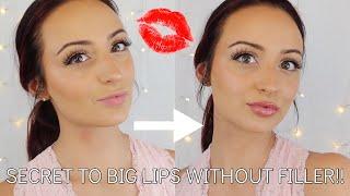 HOW TO MAKE YOUR LIPS LOOK BIGGER (WITH NO FILLER) | HOW TO FAKE BIG LIPS!