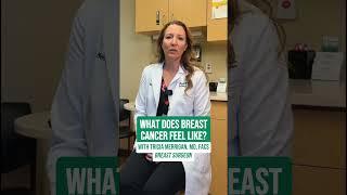 What Does Breast Cancer Feel Like? #breastcancer #cancer #health