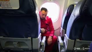 KLING AI generated video - man sitting in a plane