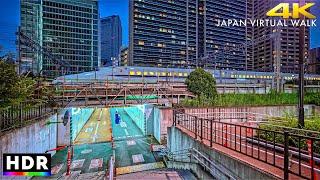 Japan: Tokyo Tamachi, Daimon Evening Walk • 4K HDR