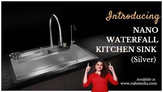 Introducing Nano Waterfall Kitchen Sink (Silver) | Waterfall Kitchen Sink | Ruhe