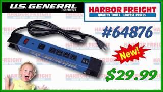 Harbor Freight US General Magnetic Power Strips New Colors