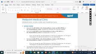 Office 2019 | Modules 1-4 SAM Integration Project 1a | Wellpoint Medical Clinic