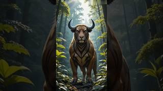 Tiger + Bison Hybrid #ultimate  #natural #aishorts #hybridfusion #magic