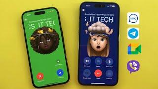 Incoming+Outgoing Call Social Media IMO+Telegram+Viber+Google Meet IPhone 14 Pro vs 14 Pro Max