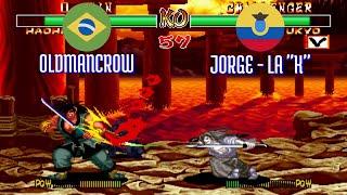 FT5 @samsho2: OLDMANCROW (BR) vs JORGE - LA ''K'' (EC) [Samurai Shodown II Fightcade] Jul 31