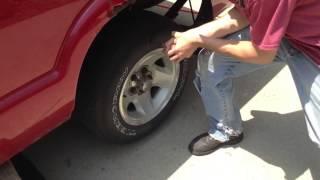 Slashing a tire