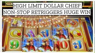 HIGH LIMIT DOLLAR CHIEF AINSWORTH SLOT AT WINSTAR WORLD CASINO BIG WINS +  MOON MONEY