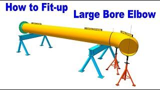 How to fit up a large size elbow to a pipe spool.