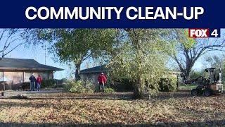 Ellis County community bands together to clean up storm damage