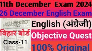 Class 11th monthly exam December 2024 English| Answer key class 11th English | 11 class viral paper