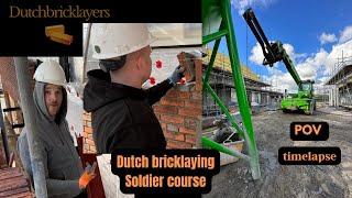 Dutch bricklaying day with a soldier course  #masonry #metselaar #bricklayer #construction #built