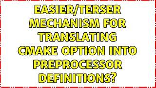 Easier/terser mechanism for translating CMake option into preprocessor definitions?