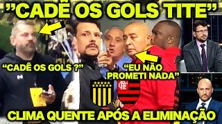 BATE BOCA ao VIVO! PAPARAZZO COBRA TITE AO VIVO após a ELIMINAÇÃO do FLAMENGO! CADÊ O GOL TITE?