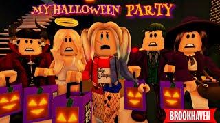 MY HALLOWEEN PARTY...!!! | Brookhaven Movie Roblox | (VOICED)