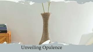 Tall floor vase, 38-Inch-Tall Floor Vase, Artificial Rattan Floor Vase Beige