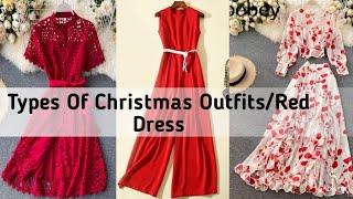 Christmas Outfits For Girls/Red Dress /Christmas Party Outfits/Red Outfits Ideas For Christmas