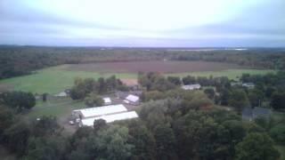 Flying x4 quadrocopter in Granby MA.