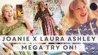 Joanie x Laura Ashley dress collection! Full review & try on! Plus size sale haul + 15% discount