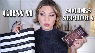 GRWM & HAUL SOLDES SEPHORA, LA PALETTE ICY NUDE DE HUDA BEAUTY + UNE SURPRISE INATTENDUE   !