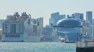 A Historic Saturday in Miami (Icon of the Seas, MSC World America, and Norwegian Aqua)