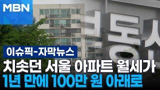 [자막뉴스] 치솟던 서울 아파트 월세가 1년 만에 100만원 아래로 | 이슈픽