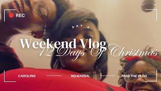 Day 4• weekend vlog, pass the phone, singing, church, hang w me | 12 Days Of Christmas ️️️