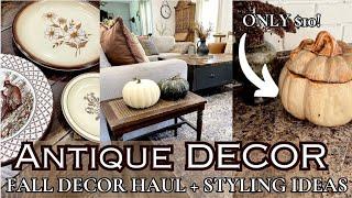 ANTIQUE FALL HOME DECOR 2024/THRIFTED HOME DECOR HAUL + STYLING/FALL HOME DECORATING IDEAS 2024