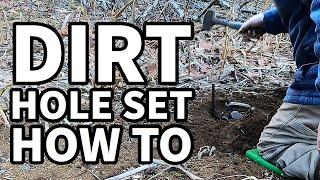 HowTo Dirt Hole Set Trap Coyote / Fox