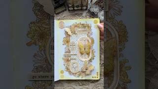 ASMR journal yellow |#asmr #journal #journalwithme #scrapbooking #junkjournal #fyp #diy #bujo