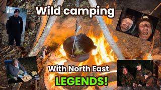 Wild Camping with North East Legends. Cooking camp fire fish and chips!