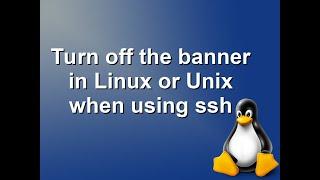 How to turn off the banner in Linux or Unix when login using ssh