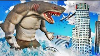 Becomes Human Tiger Shark In Gta 5 (Ultimate Shark Attack)