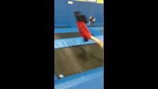 Double Back Flip with NO LEGS at Trampoline Park