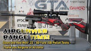 ELECTRONIC HIGH POWER AIRGUN - Daystate Red Wolf Laminate .22 50-Yard JSB Pellet Tests