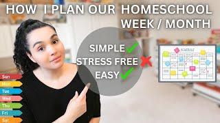 PLANNING YOUR HOMESCHOOL WEEK/MONTH can be SIMPLE AND STRESS FREE | Our Homeschool Routine and Goals