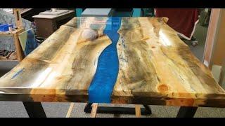 Live Edge Epoxy River Table. Start to Finish!