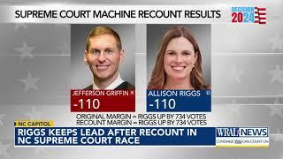 Allison Riggs keeps lead after recount in NC Supreme Court race