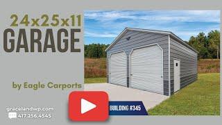 24x25x11 Garage #345 by Eagle Carports ⏰Order NOW! 2-3 Weeks* MESSAGE ME NOW!