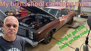 1977 Monte Carlo trying to bring it back to life, can we get it back on the road?