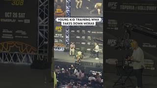 WHOLESOME MOMENT BETWEEN MERAB AND YOUNG KID AT UFC 308