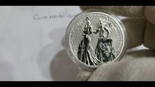 2019 1 Oz Silver 5 Mark Allegories BRITANNIA N GERMANIA BU Coin.    #silvercoins #bullion #silver #c