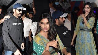 Hero Nithin with his Wife Shalini Watching Macherla Niyojakavargam Movie at Sandhya Theater | WP